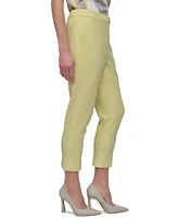 Dkny Petite High-Rise Straight-Leg Ankle Pants