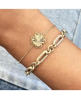 The Lovery Gold Single Clover Bracelet 14K Gold