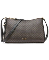 Calvin Klein Mandy Signature Top Zipper Crossbody