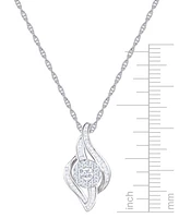 Diamond Swirl Pendant Necklace (1/2 ct. t.w.) in 10k White Gold