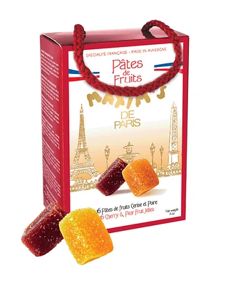 Maxim's De Paris Gift Box Fruit Jellies, Cherry and Pear, 16 Pieces