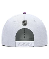 Fanatics Men's White New York Islanders Authentic Pro Hockey Fights Cancer Adjustable Hat