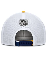 Fanatics Men's Navy/White Nashville Predators Authentic Pro Rink Trucker Hat