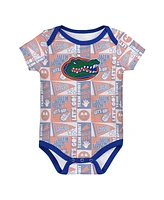 Outerstuff Newborn Royal Florida Gators Sunday Comics 3-Pack Bodysuit Set