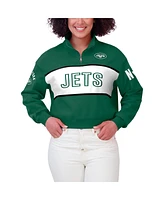 Wear by Erin Andrews Women's Green New York Jets Quarter-Zip Jacket