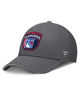 Fanatics Men's Gray New York Rangers Home Ice Flex Hat