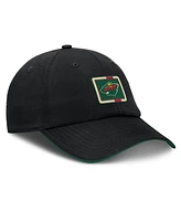 Fanatics Men's Black/Green Minnesota Wild Authentic Pro Ripstop Adjustable Hat