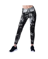 Msx by Michael Strahan Women's Black Philadelphia Eagles Serena Tie-Dye Leggings