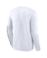Fanatics Men's White Seattle Mariners Press Box Long Sleeve T-Shirt