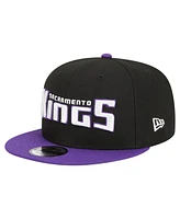 New Era Men's Black/Purple Sacramento Kings Jersey Hook Statement Edition 9FIFTY Snapback Hat