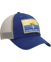 '47 Brand Men's Royal/Natural Los Angeles Rams Four Stroke Clean Up Snapback Hat