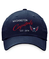 Fanatics Women's Navy Washington Capitals Fundamental Script Adjustable Hat