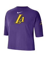 Nike Women's Purple Los Angeles Lakers 2024/25 City Edition Courtside Boxy T-Shirt