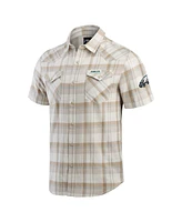 Darius Rucker Collection by Fanatics Men's Gray Philadelphia Eagles Plaid Full-Snap Shirt