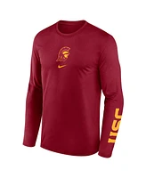 Nike Men's Cardinal Usc Trojans Primetime Center Lockup Two-Hit Legend Long Sleeve T-Shirt