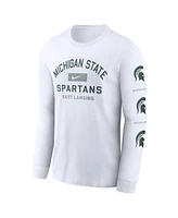 Nike Men's White Michigan State Spartans Primetime Classic Location Long Sleeve T-Shirt