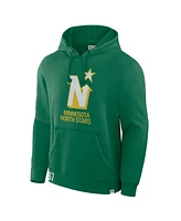 Fanatics Men's Kelly Green Minnesota North Stars Decades Collection Tradition Fleece Pullover Hoodie