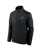 Fanatics Men's Black San Jose Sharks Authentic Pro Rink Fleece Full-Zip Jacket