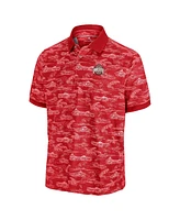 Tommy Bahama Men's Scarlet Ohio State Buckeyes Sport Bay View Polo