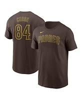 Nike Men's Dylan Cease Brown San Diego Padres Fuse Name Number T-Shirt