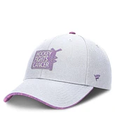 Fanatics Men's White Nhl Authentic Pro Hockey Fights Cancer Adjustable Hat