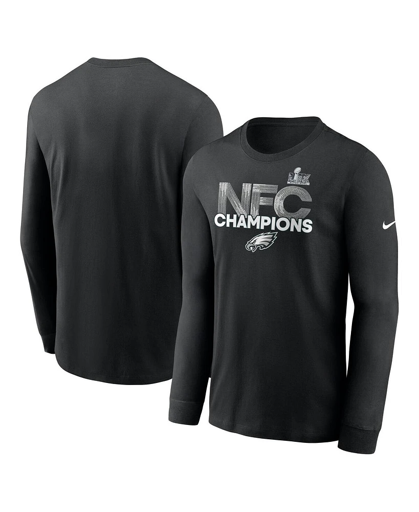 Nike Men's Black Philadelphia Eagles 2024 Nfc Champions Long Sleeve T-Shirt