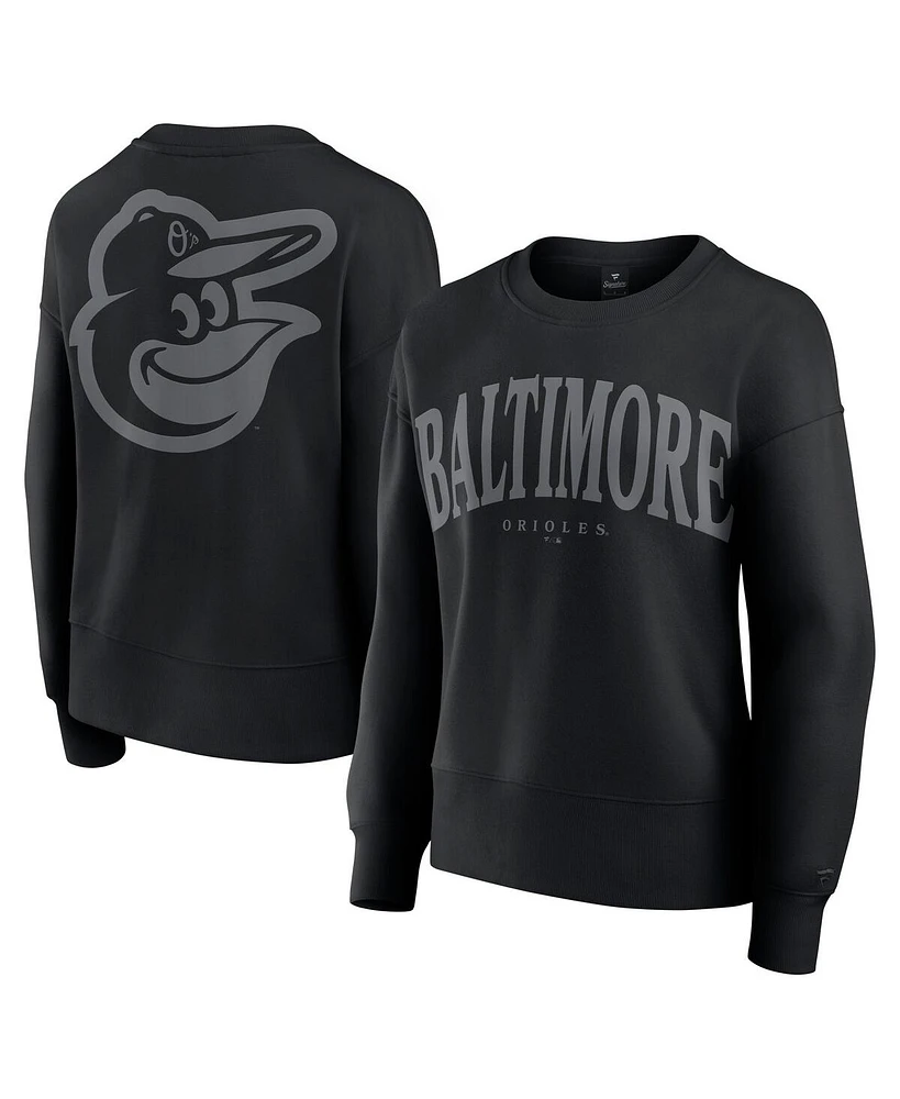 Fanatics Women's Black Baltimore Orioles Elements Flow Pullover Sweatshirt