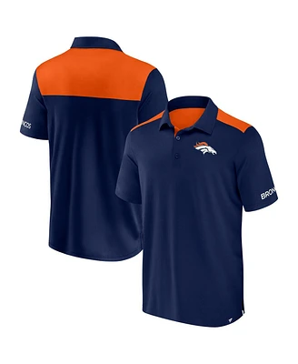 Fanatics Men's Navy Denver Broncos Color-Block Polo