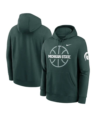 Nike Men's Green Michigan State Spartans Basketball Icon Club Fleece Pullover Hoodie