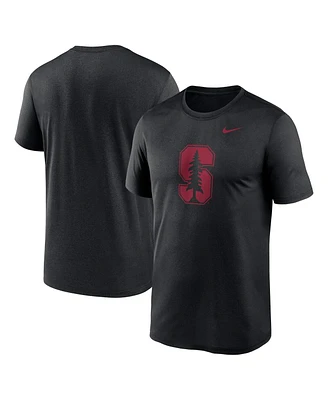 Nike Men's Black Stanford Cardinal Color Pop Logo Legend T-Shirt