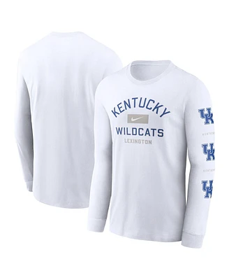 Nike Men's White Kentucky Wildcats Primetime Classic Location Long Sleeve T-Shirt