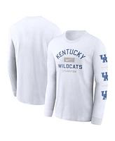 Nike Men's White Kentucky Wildcats Primetime Classic Location Long Sleeve T-Shirt