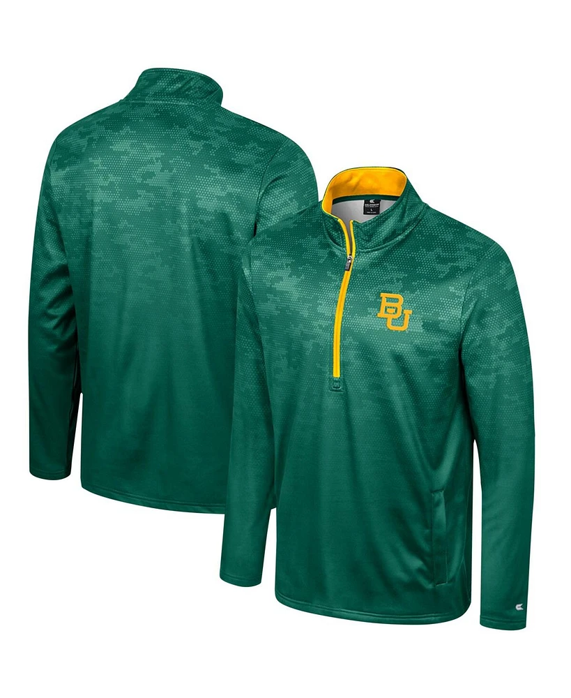 Colosseum Men's Green Baylor Bears The Machine Half-Zip Jacket