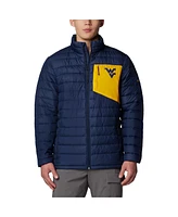 Columbia Men's Navy West Virginia Mountaineers Double Blitz Omni-Heat Infinity Insulated Full-Zip Jacket