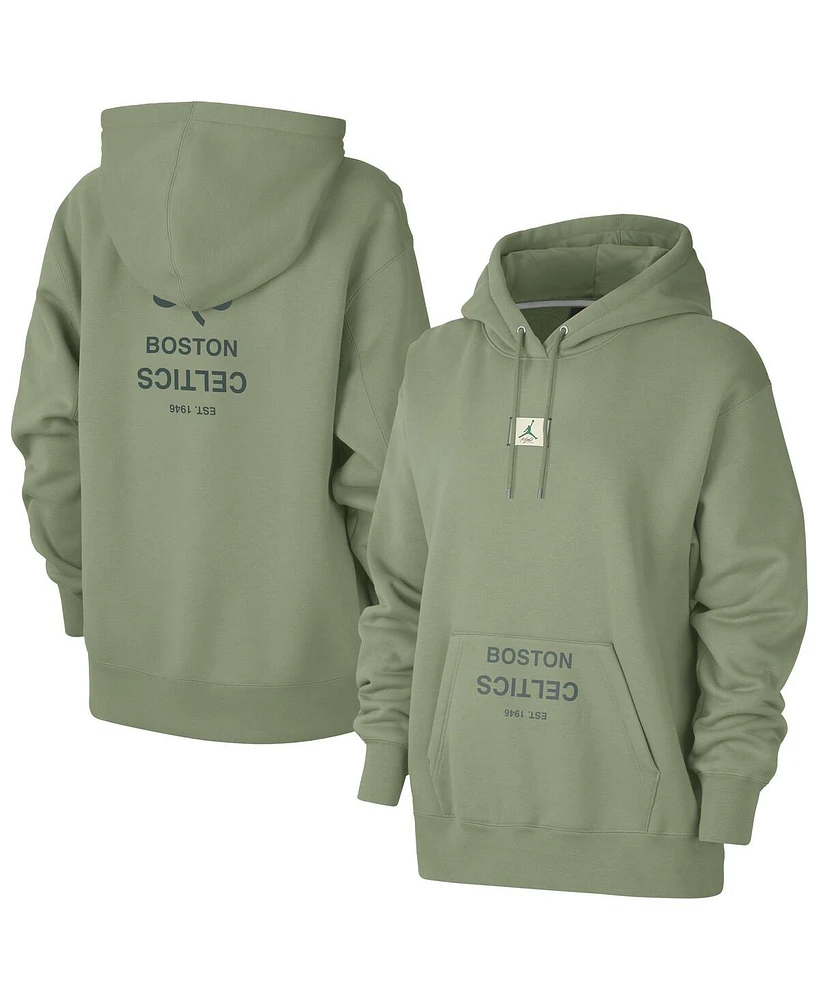 Jordan Men's Green Boston Celtics Courtside Statement Edition Premium Pullover Hoodie