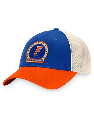 Top of the World Men's Royal Florida Gators Refined Trucker Adjustable Hat