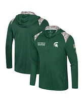 Colosseum Men's Green Michigan State Spartans Oht Military Appreciation Quarter-Zip Hoodie Jacket