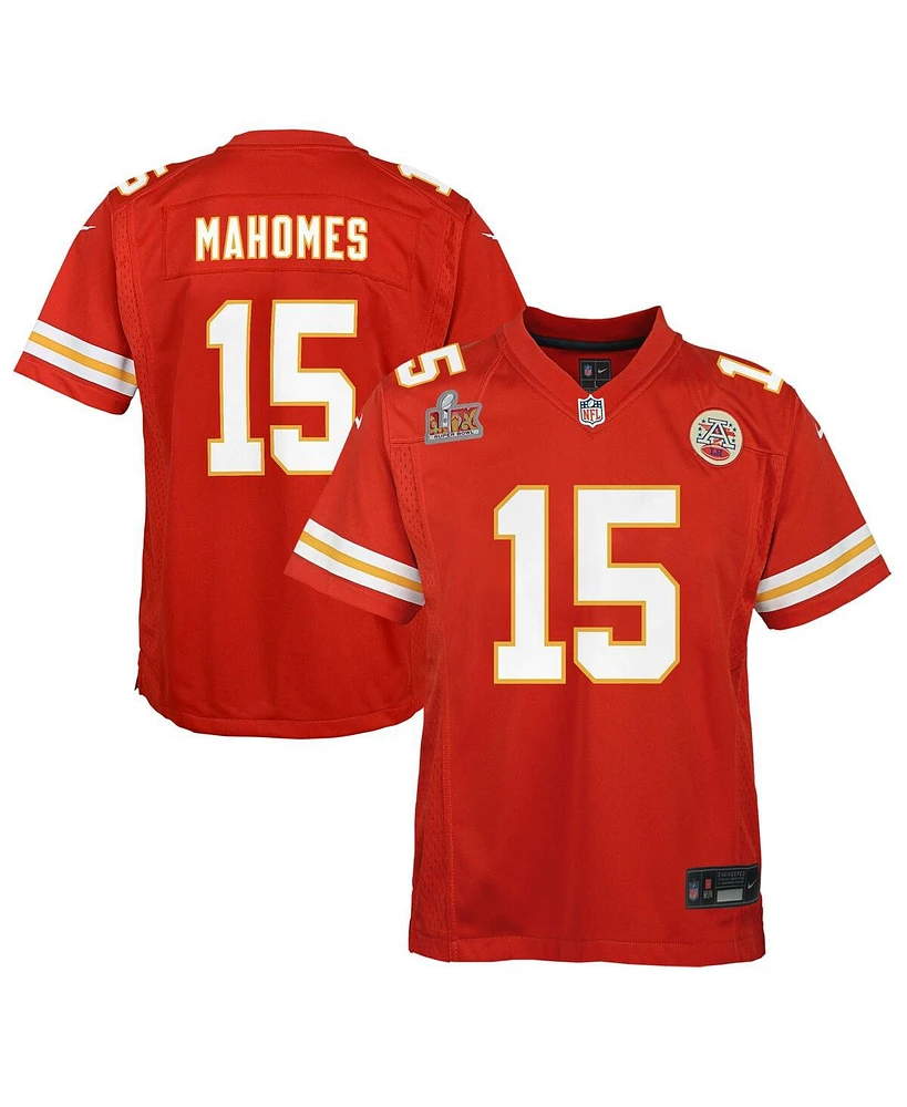 Nike Big Boys and Girls Patrick Mahomes Red Kansas City Chiefs Super Bowl Lix Game Player Jersey