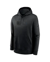 Nike Men's Black Carolina Panthers Edge French Terry Club Pullover Hoodie