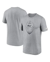 Nike Men's Heather Gray Seattle Seahawks Primetime Legend Icon Performance T-Shirt