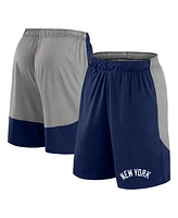 Fanatics Men's Navy/Gray New York Yankees Launch Polyester Shorts