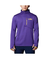 Columbia Men's Purple Lsu Tigers Park View Grid Fleece Omni-Wick Half-Zip Jacket