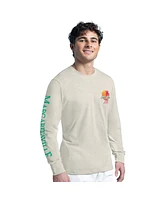 Margaritaville Men's Tan Super Bowl Lix It's 5 O'Clock Somewhere Long Sleeve T-Shirt