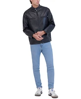 Hudson Men's Faux Leather Racer Jacket