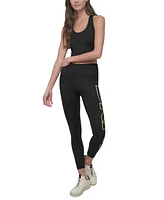 Dkny Sport Women's Exploded-Logo Stretch 7/8 Leggings