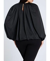 Eloquii Plus Draped Front Cape Top