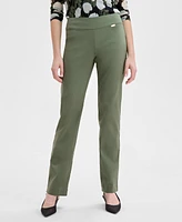 I.n.c. International Concepts Women's Tummy-Control Pull-On Straight-Leg Pants, Created for Macy's