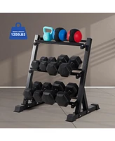 Lugo Heavy-Duty 3-Tier Dumbbell Rack