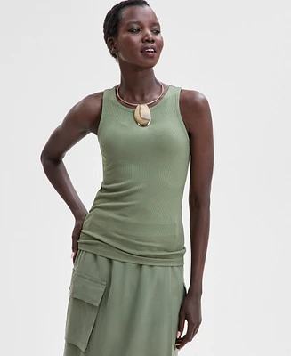 I.n.c. International Concepts Women's Ribbed Knit Tank Top, Exclusively at Macy's
