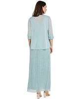 R & M Richards Petite 2-Pc. Jacket Crinkled Dress Set